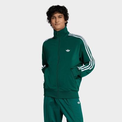 Men's adidas Originals adicolor Sport Firebird Full-Zip Track Jacket - Collegiate Green