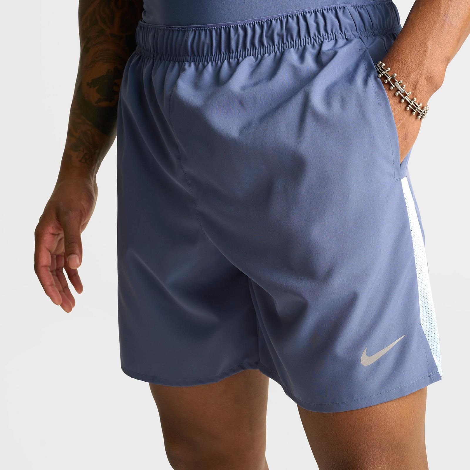 Men's Nike Dri-FIT Challenger Brief-Lined 7" Running Shorts - Diffused Blue/Cobalt Bliss