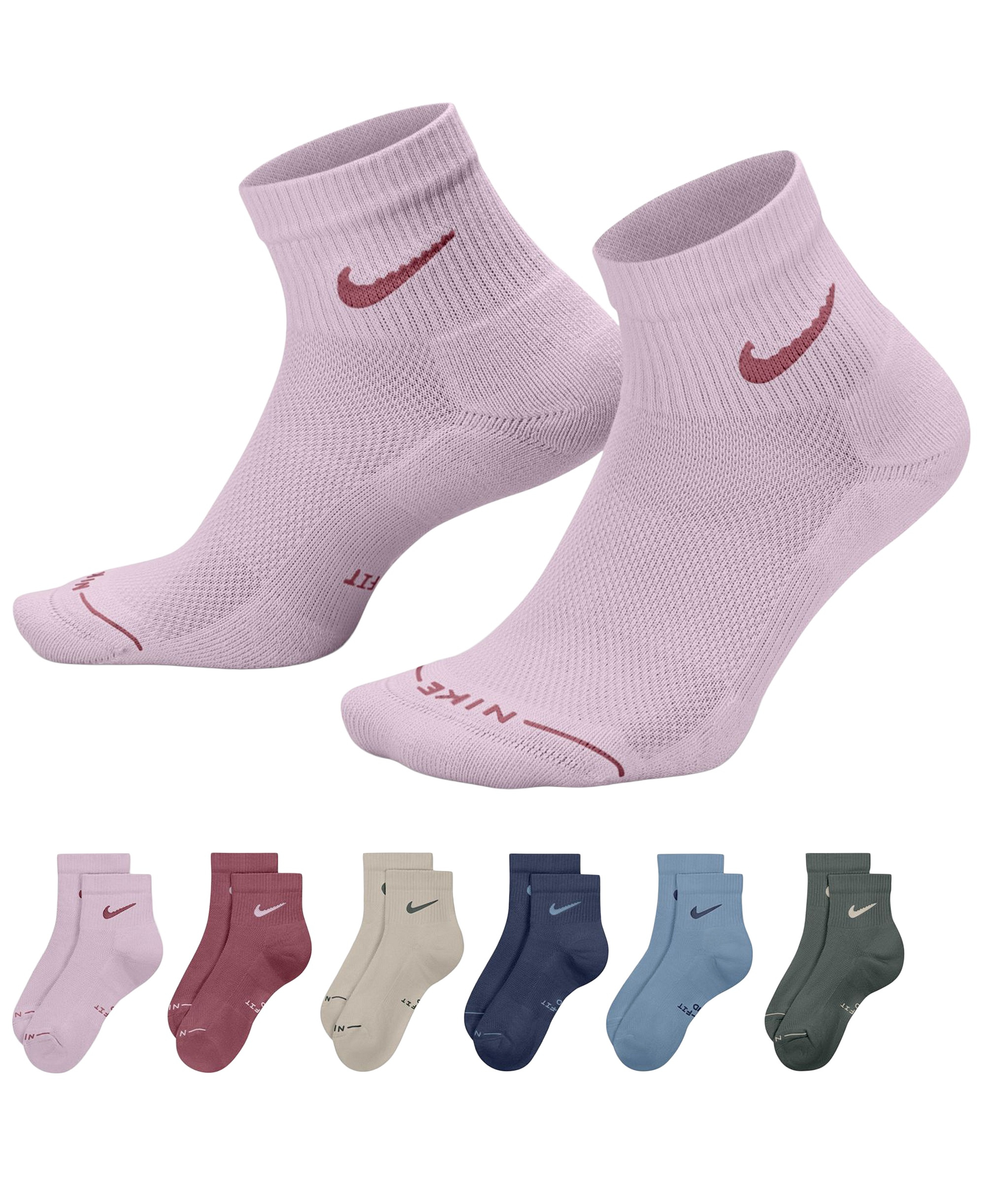 Nike Unisex Elevated Everyday Ankle Socks, 6-Pack - Multi-Color