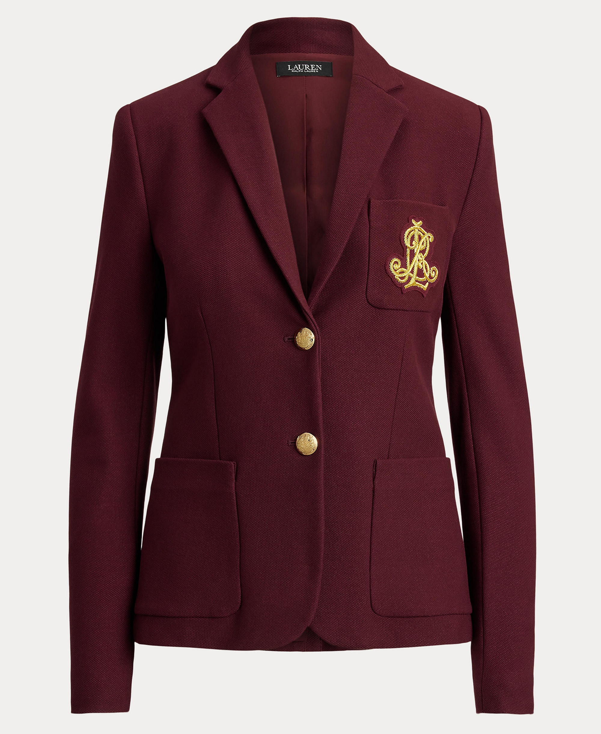Lauren Ralph Lauren Bullion Jacquard Blazer - Dark Garnet