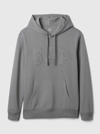 Adult VintageSoft Arch Logo Hoodie - pilot grey