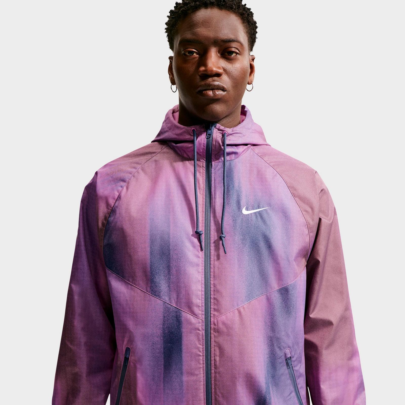 Men's Nike Windrunner Sunset Lined Jacket - Light Magenta/White