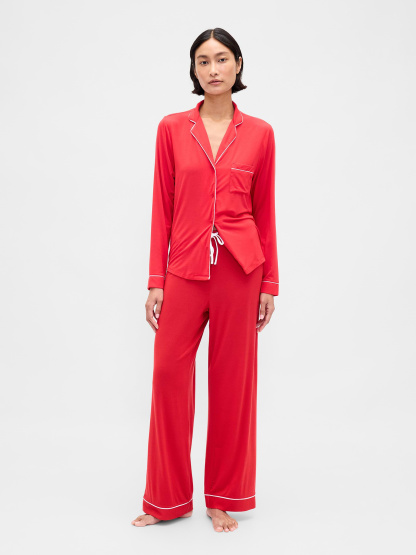 SoftMade Modal PJ Pants - Modern red