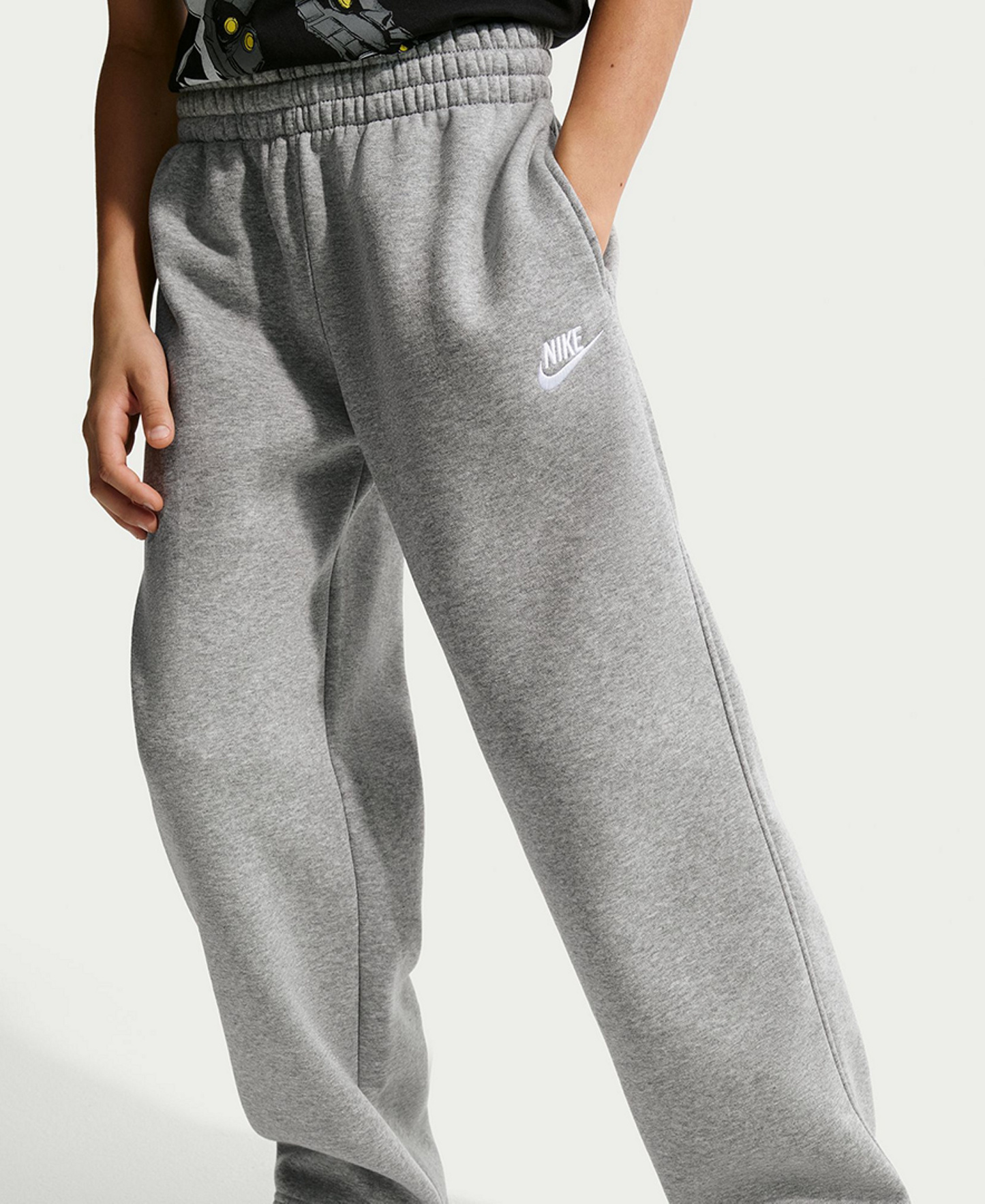 Nike Girls' and Boys' 7-20 Sportswear Loose Open-Hem Pants - Gray