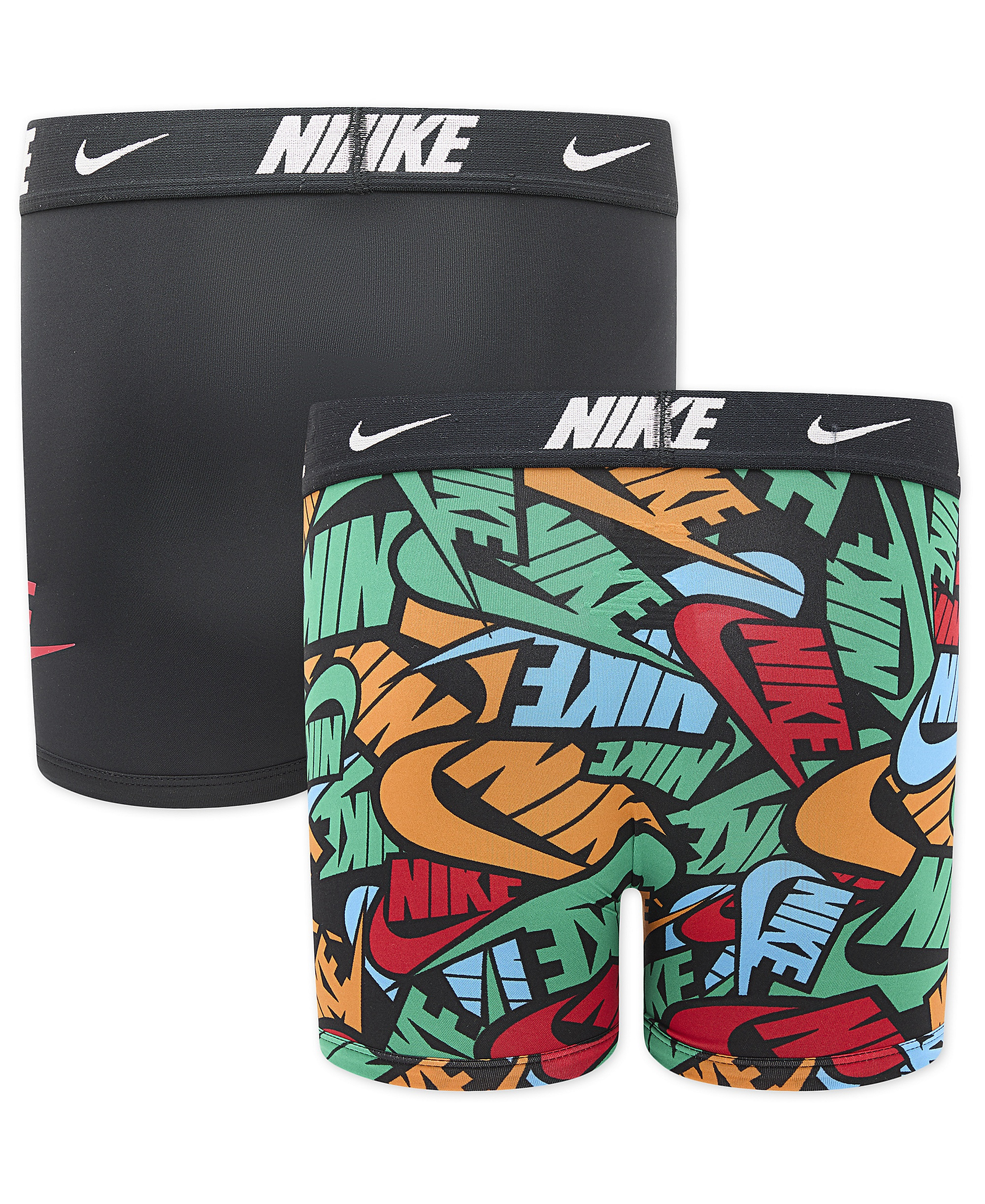 Nike Boys' 8-20 Printed Boxer Briefs, 2-Pack - Black/Multi