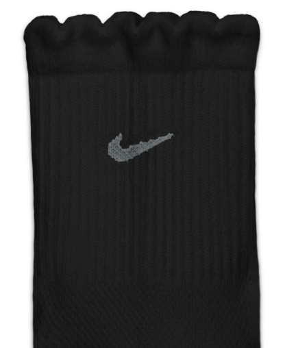 Nike Women's Scalloped Everyday Elevated Crew Socks, 2-Pack - Black