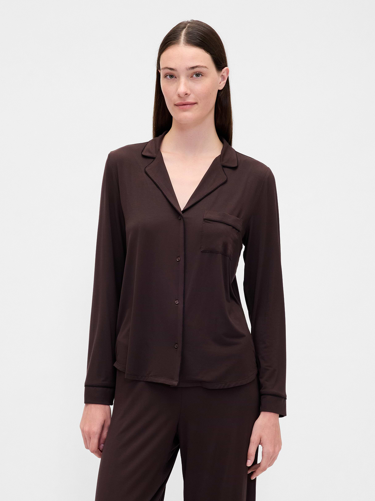 SoftMade Modal PJ Top - Terra brown