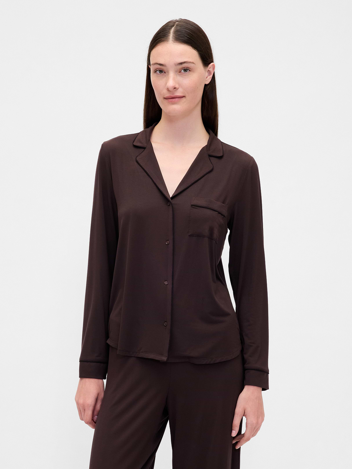SoftMade Modal PJ Top - Terra brown