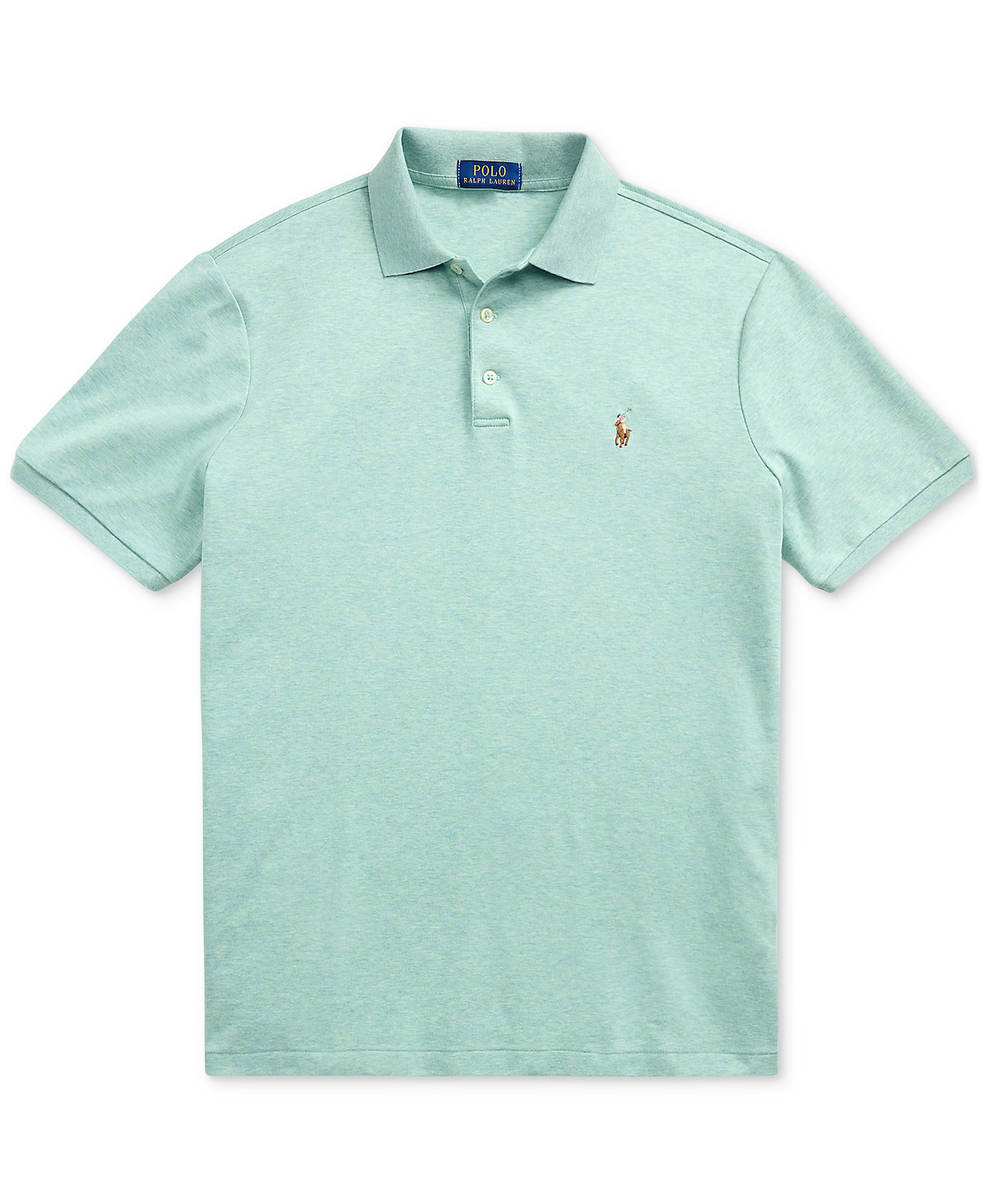 Polo Ralph Lauren Men's Custom Slim Fit Soft Cotton Polo Shirt - Celadon Heather