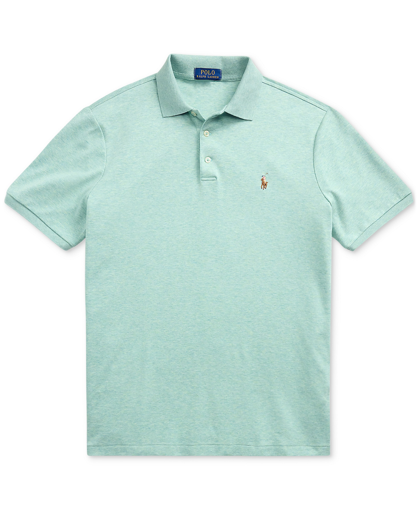 Polo Ralph Lauren Men's Custom Slim Fit Soft Cotton Polo Shirt - Celadon Heather
