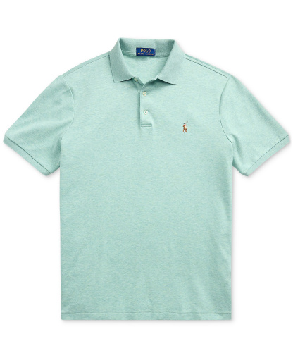 Polo Ralph Lauren Men's Custom Slim Fit Soft Cotton Polo Shirt - Celadon Heather