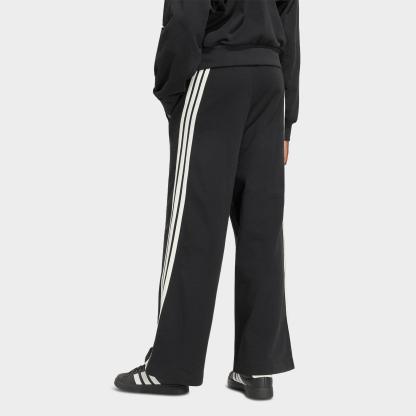 Women's adidas Kit 3-Stripes Wide Pants - Black/Off White