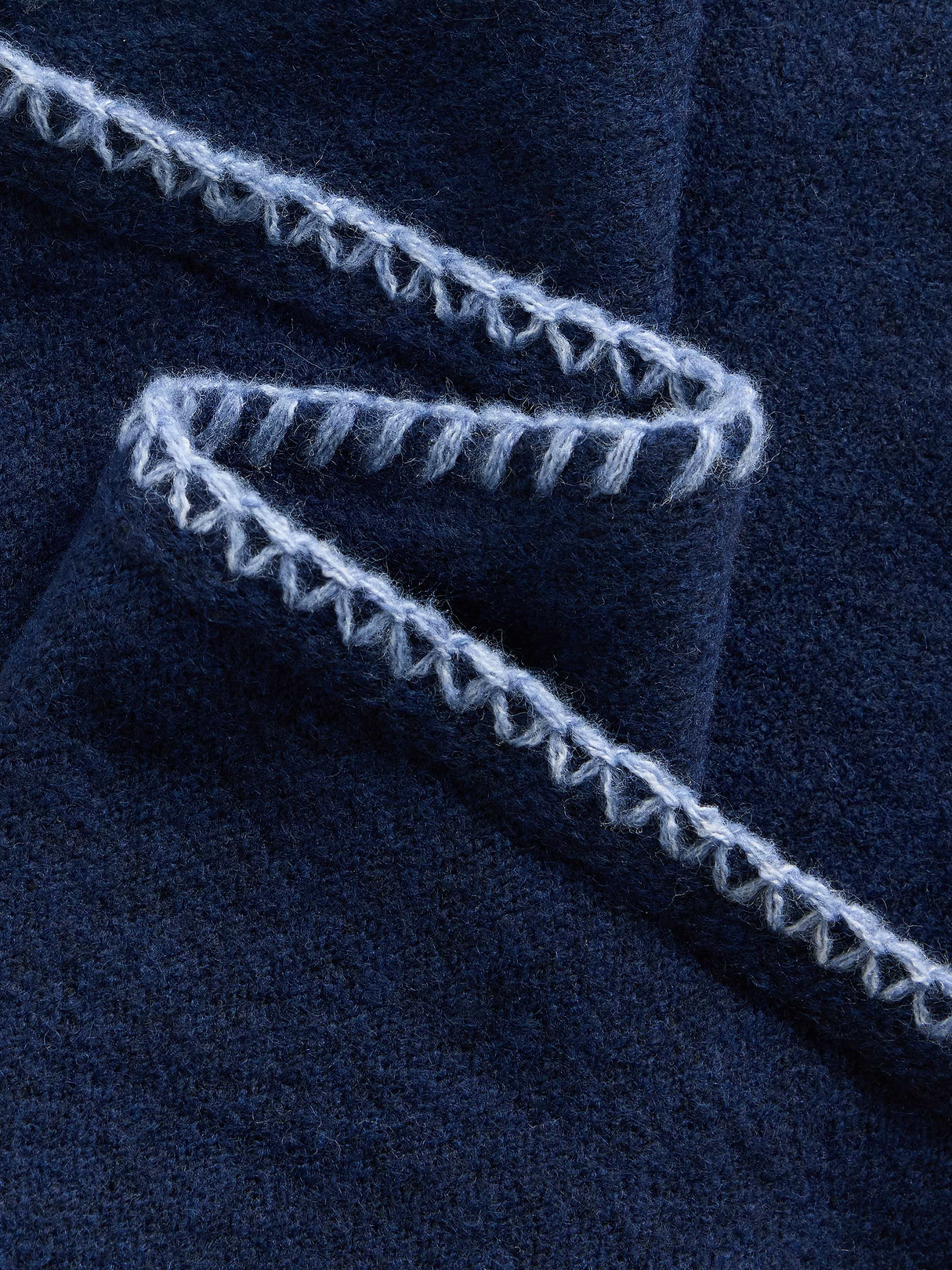 CashSoft Whipstitch Bandana Scarf - Bainbridge blue