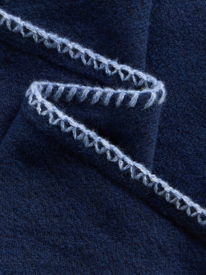 CashSoft Whipstitch Bandana Scarf - Bainbridge blue
