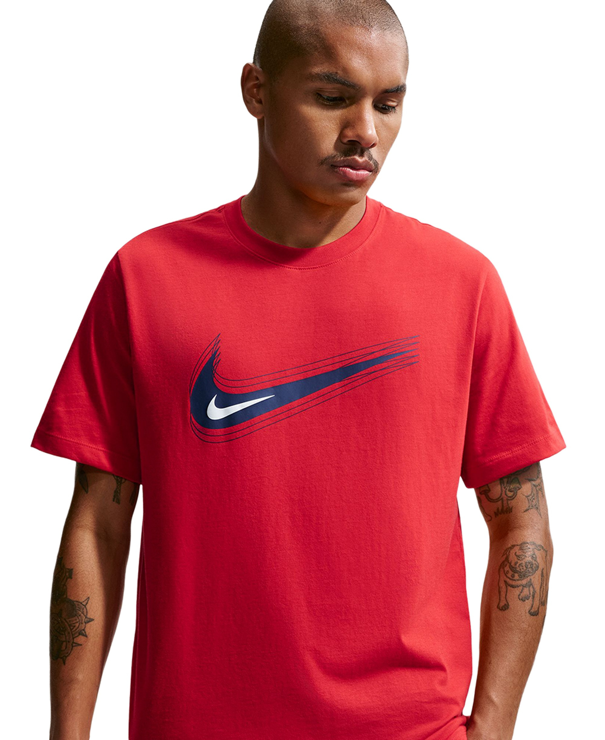 Nike Men's Swoosh Logo Crewneck T-Shirt - University Red