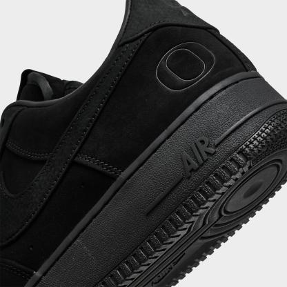 Men's Nithtke Air Force 1 Low Luxe SE Oregon Ducks Casual Shoes - Black/Black - Detail shot
