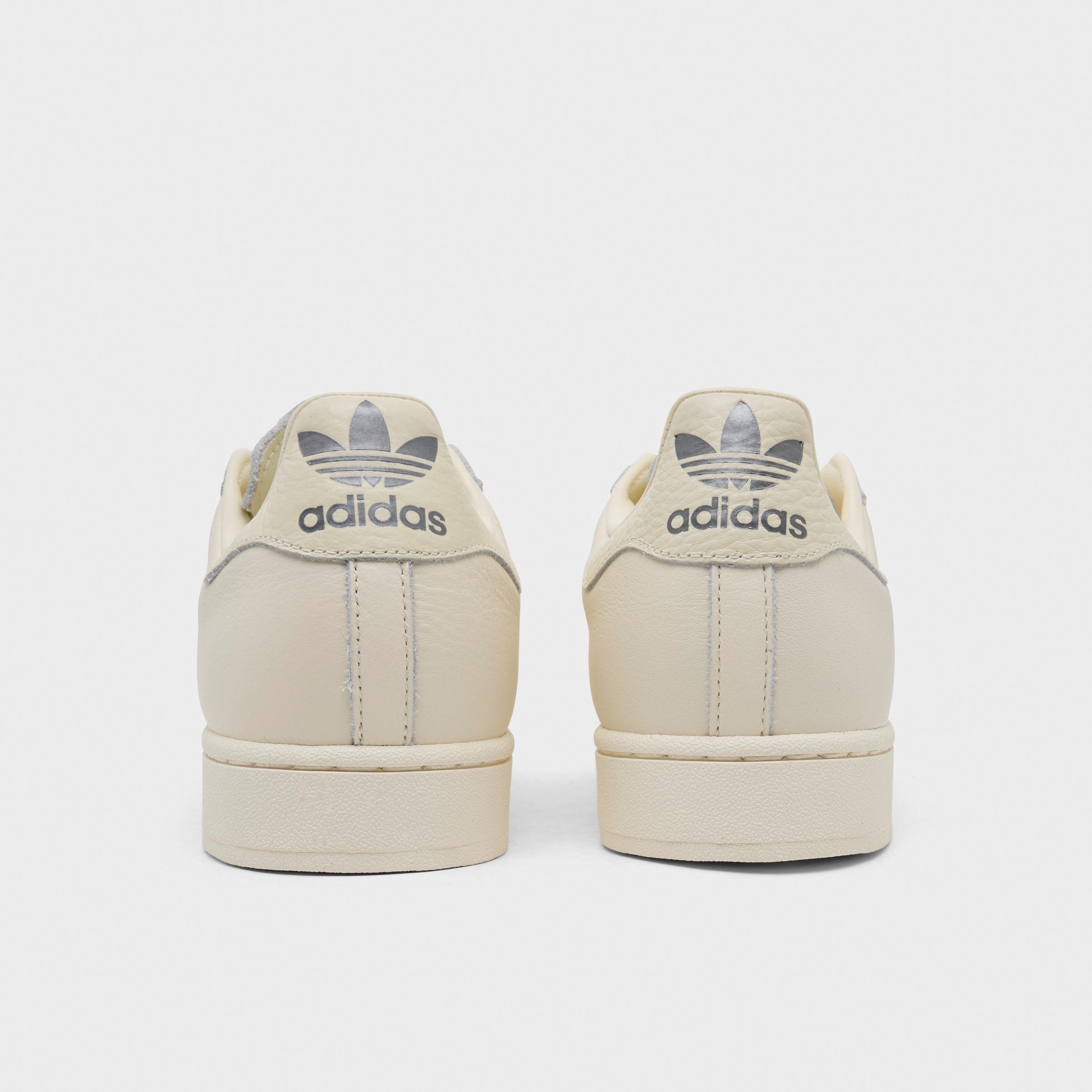 Men's adidas Originals Superstar II Casual Shoes - Part 1 - Cream White/Cream White/Iron Metallic - Back view