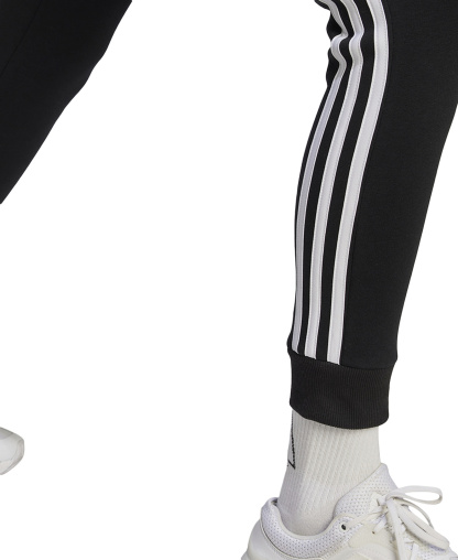 adidas Women's 3-Stripe Cotton Fleece Sweatpant Jogger - Black/white