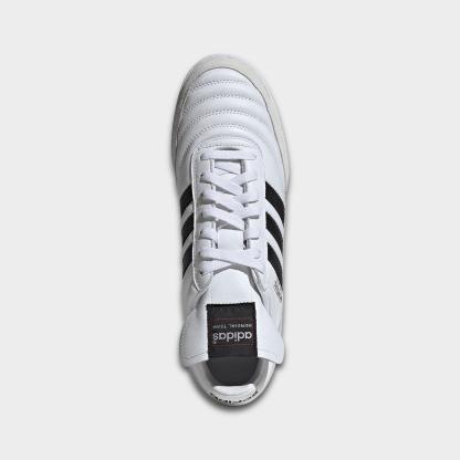 Men's adidas Mundial Team Turf Soccer Cleats - White/Black/Gold Metallic - Top view
