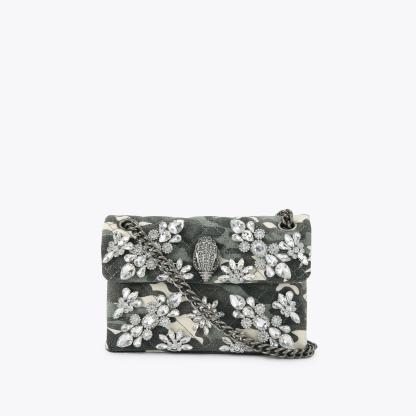 Kurt Geiger London Mini Crystal Kensington Bag - Green