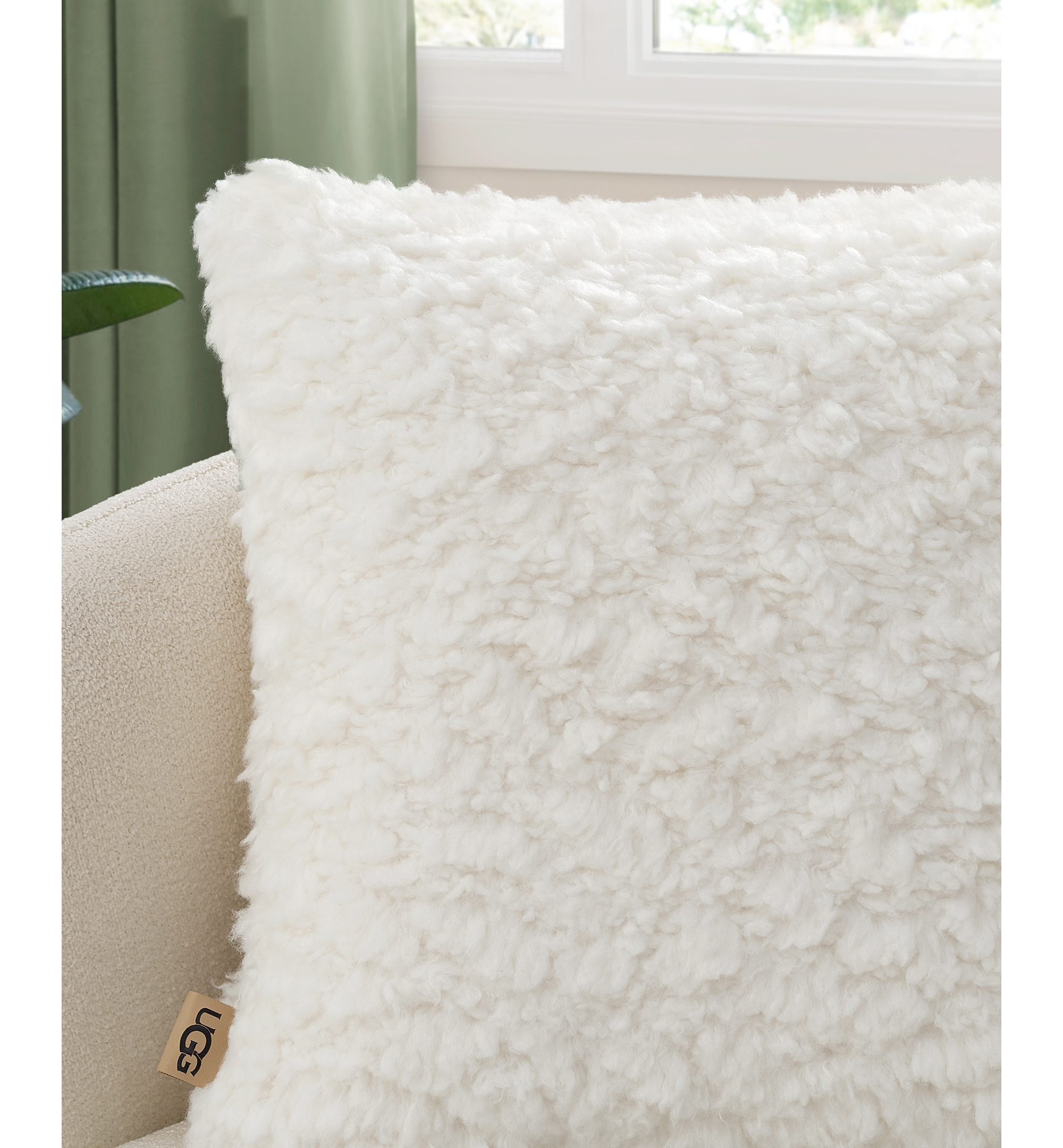 UGG® Shira Textured Decorative Pillow, 20" x 20" - Snow