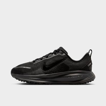 Big Kids' Nithtke Vomero 18 Running Shoes - Part 2 - Black/Dark Smoke Grey/Light Smoke Grey - Left shoe facing left. Outside of the shoe.