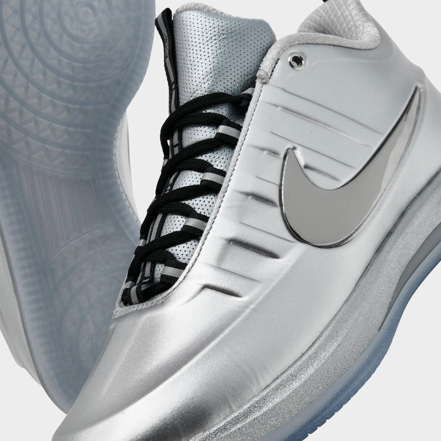 Men's Nithtke Book 2 Basketball Shoes - Metallic Silver/Black - Detail shot
