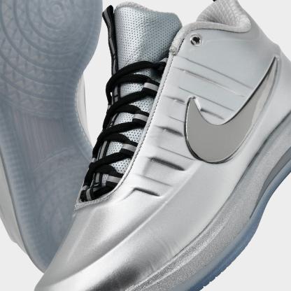 Men's Nithtke Book 2 Basketball Shoes - Metallic Silver/Black - Detail shot