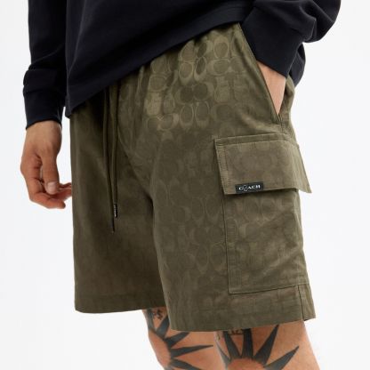 Coach | Brain Dead Signature Camp Shorts - Green - view 4