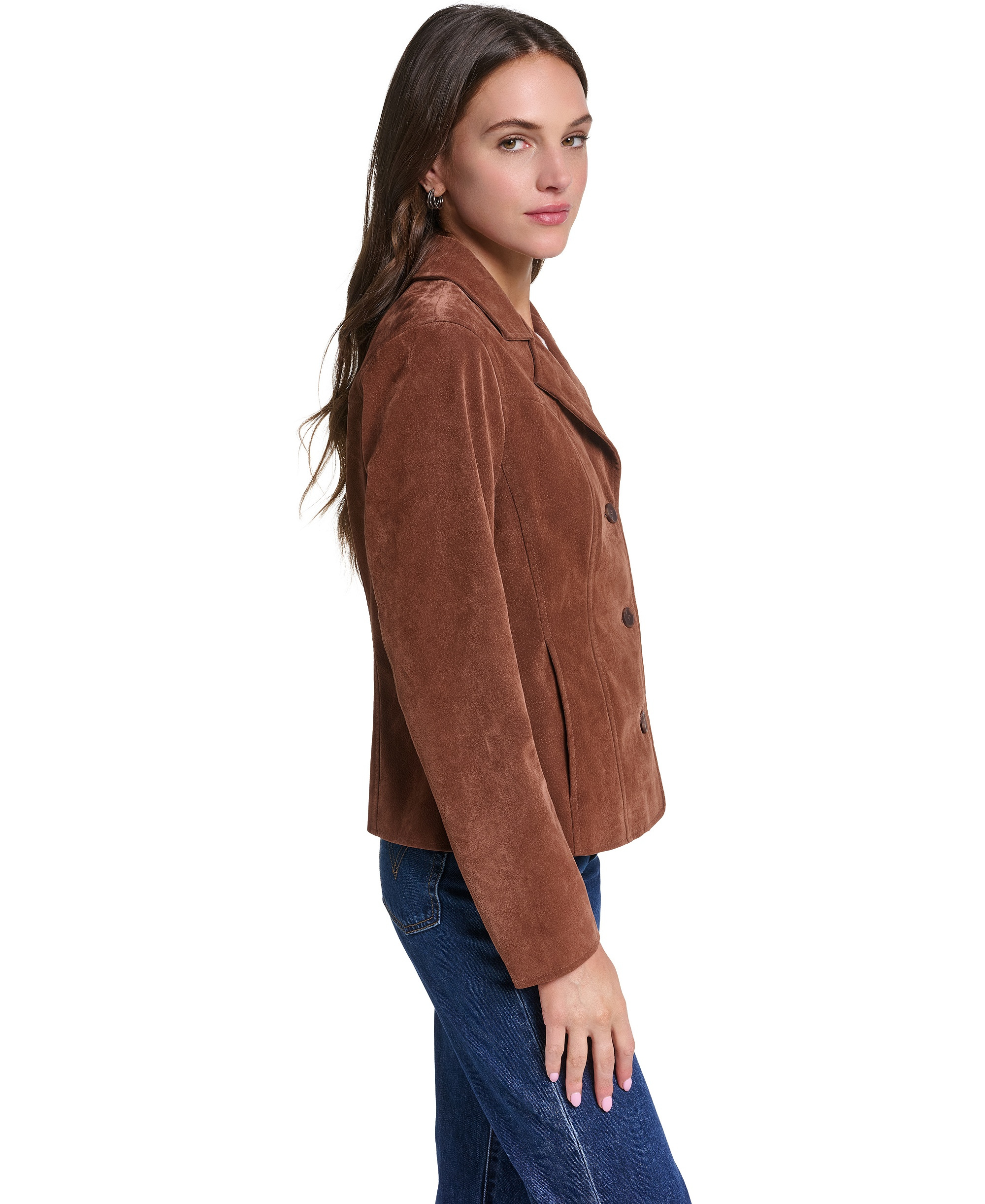Levi's Women's Fitted Faux Suede Blazer - Maple