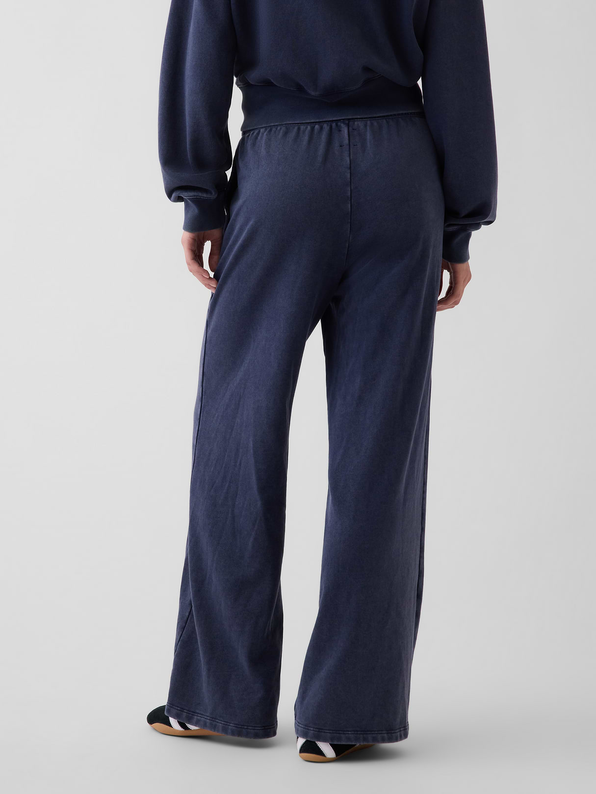 Mid Rise VintageSoft Terry Loose Sweatpants - Tapestry navy blue wash
