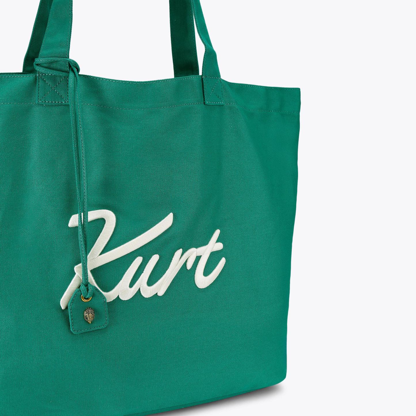 Kurt Geiger London Kurt's Cabana Large Kurt Tote Bag - Green - view 5