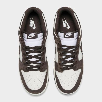 Men's Nike Dunk Low Retro Casual Shoes - Pale Ivory/Pale Ivory/Baroque Brown