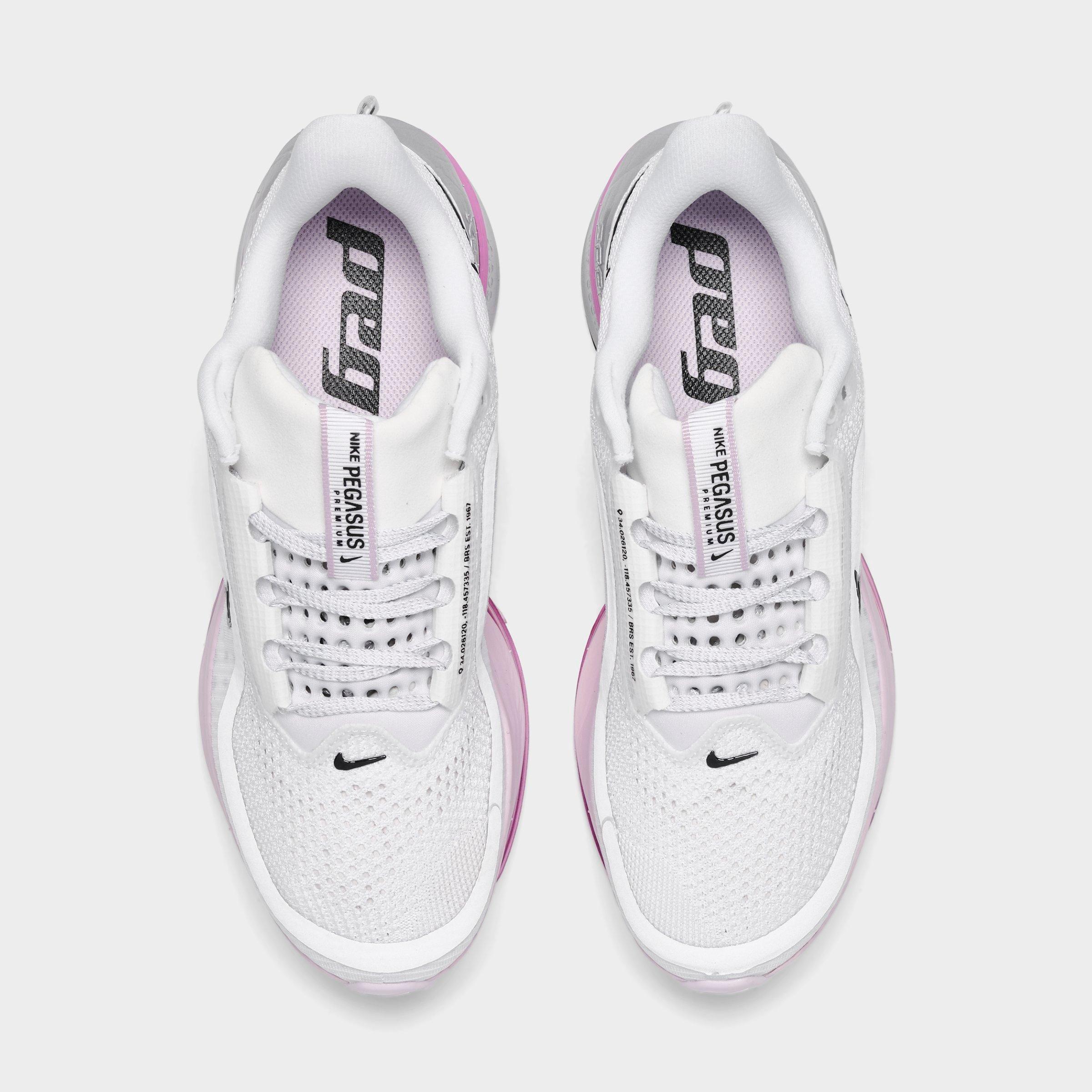 Women's Nithtke Pegasus Premium Running Shoes - Part 1 - White/Bleached Lilac/Light Magenta/Black - Top view