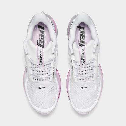 Women's Nithtke Pegasus Premium Running Shoes - Part 1 - White/Bleached Lilac/Light Magenta/Black - Top view