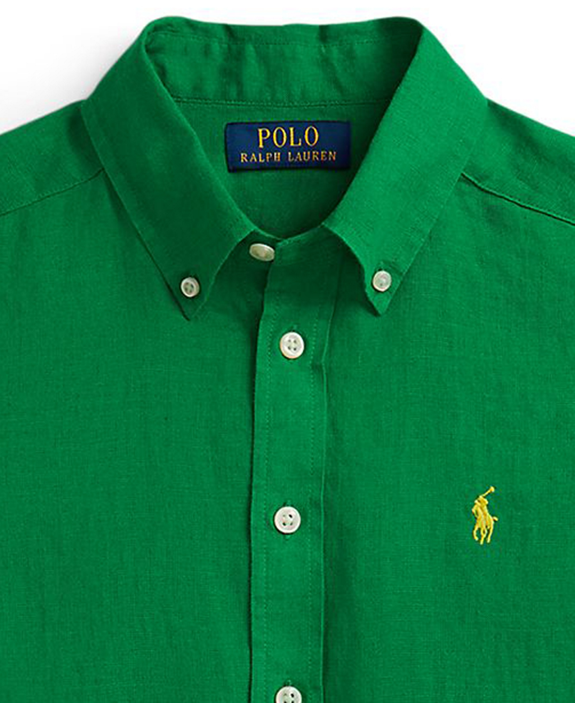 Polo Ralph Lauren Boys' 8-20 Linen Shirt - Cruise Green