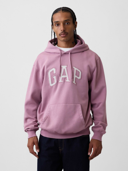 Adult VintageSoft Arch Logo Hoodie - Wispy pink mauve