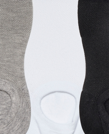 UGG Women's 3-Pack Stela No Show Socks - White/Grey/Black