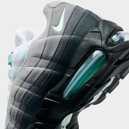 Women's Nithtke Air Max 95 Big Bubble Casual Shoes - Part 2 - Black/White/Medium Grey/Fresh Mint - Detail shot