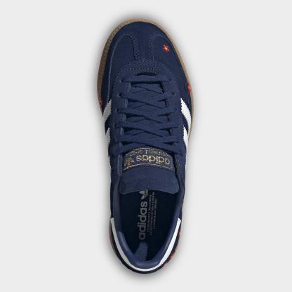 Big Kids' adidas Originals Handball Spezial Casual Shoes - Part 1 - Dark Blue/Cloud White/Gum - Top view
