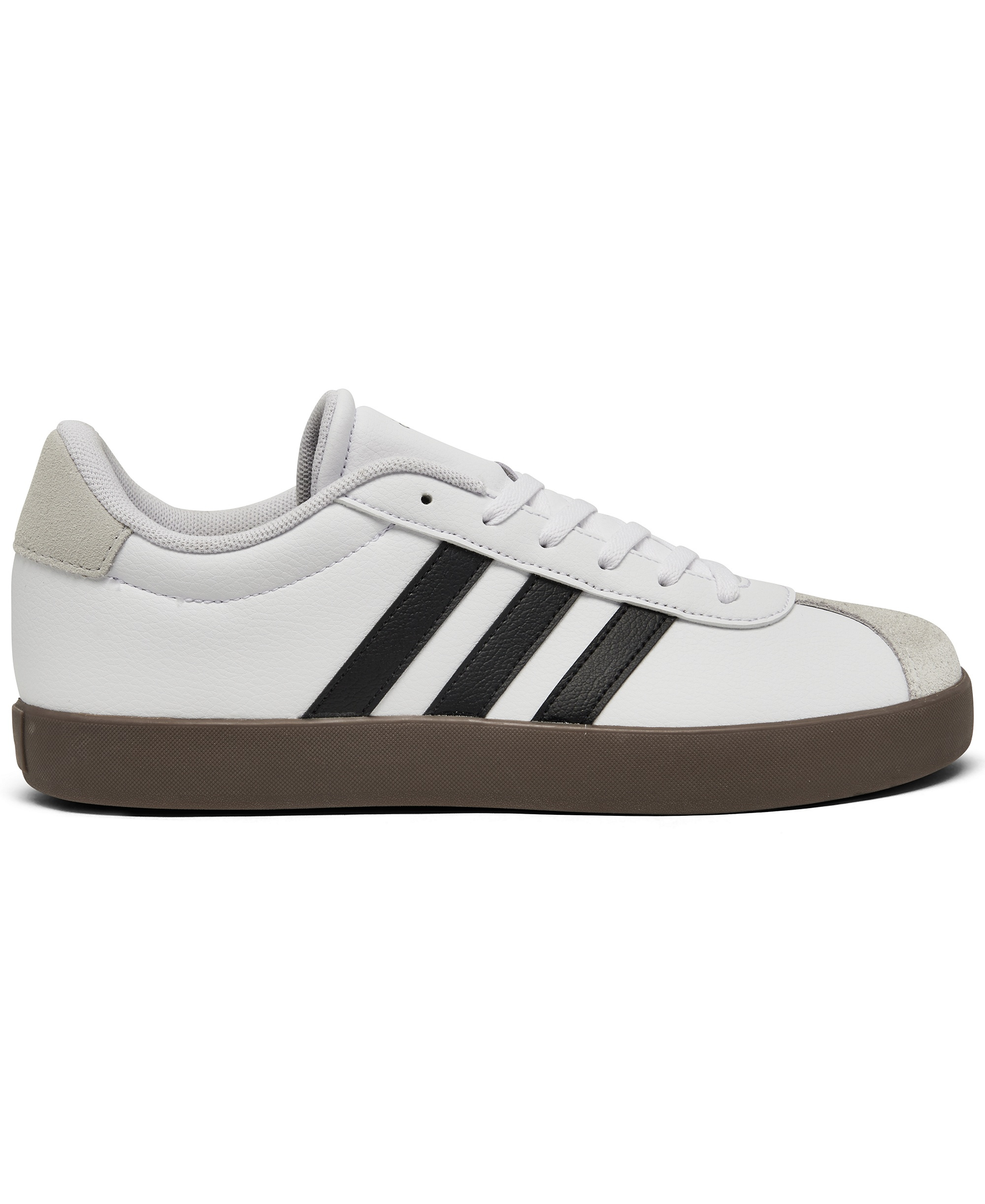 adidas Big Kids' VL Court 3.0 Casual Sneakers from Finish Line - White/Black/Grey