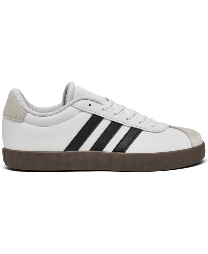 adidas Big Kids' VL Court 3.0 Casual Sneakers from Finish Line - White/Black/Grey