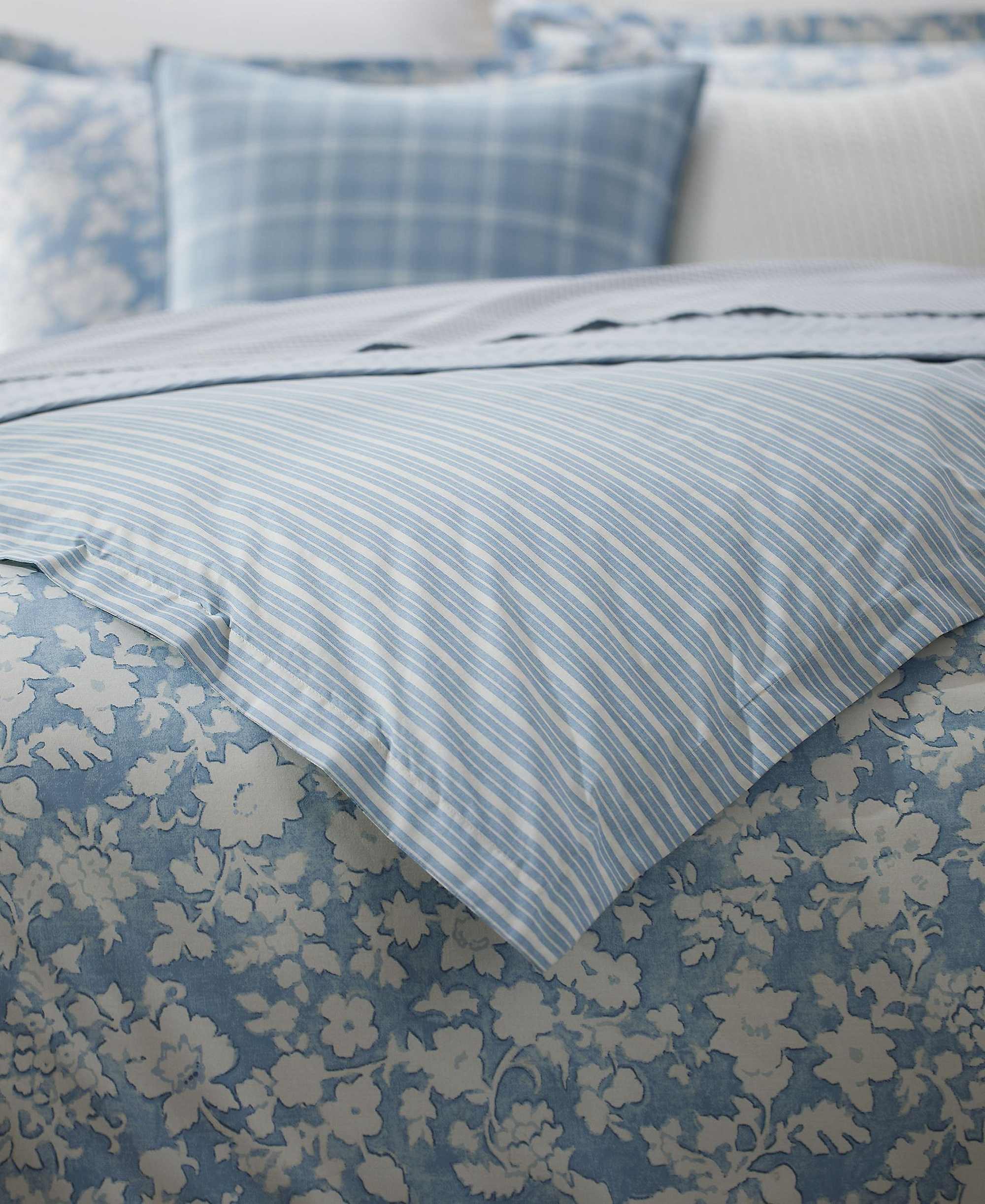 Lauren Ralph Lauren Heather Reversible 3-Pc. Comforter Set, Full/Queen - Blue