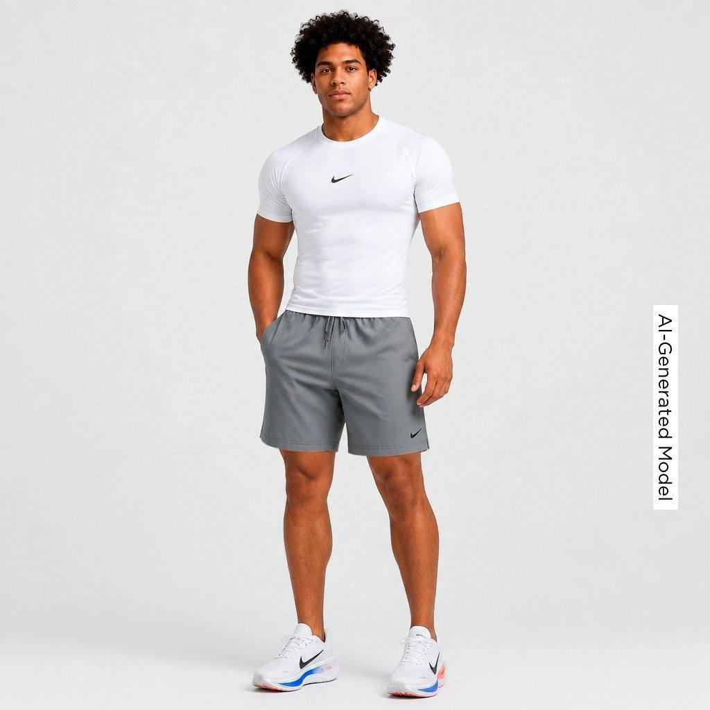Men's Nithtke Pro Dri-FIT Tight Fitness Top - White/Black