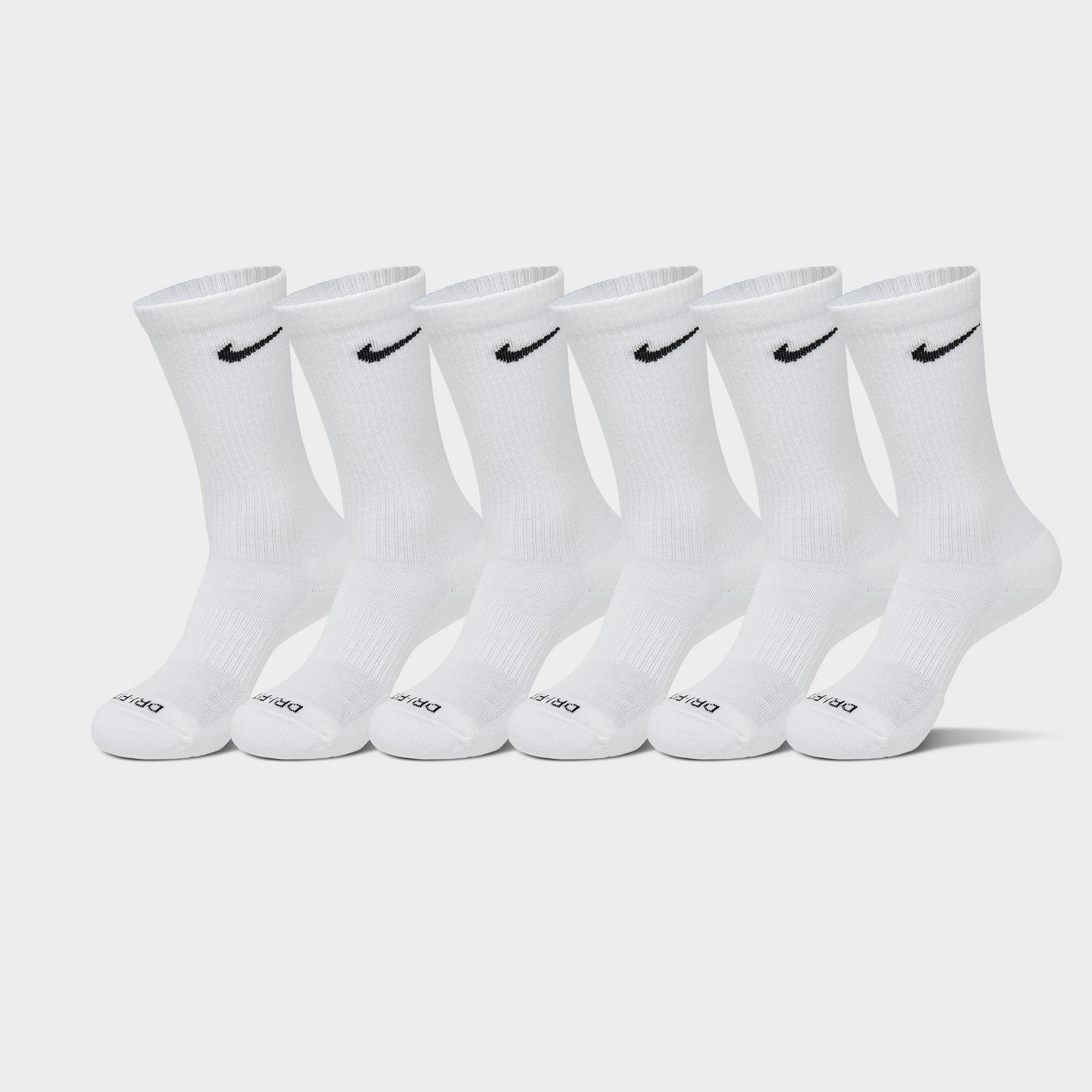 Nike Everyday Plus Cushioned Crew Training Socks (6-Pack) - White/Black