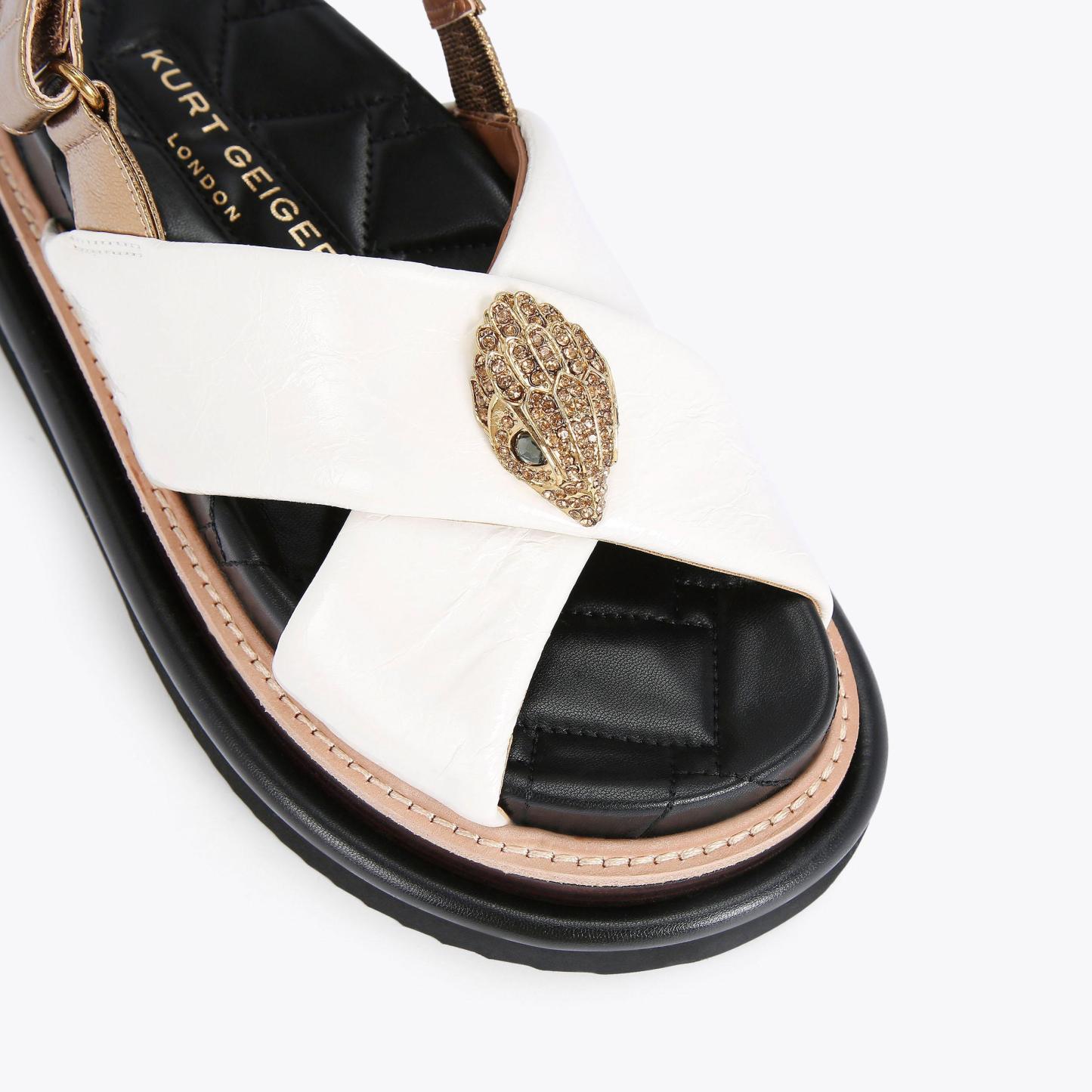 Kurt Geiger London Orson Cross Strap Sandal - White - view 5