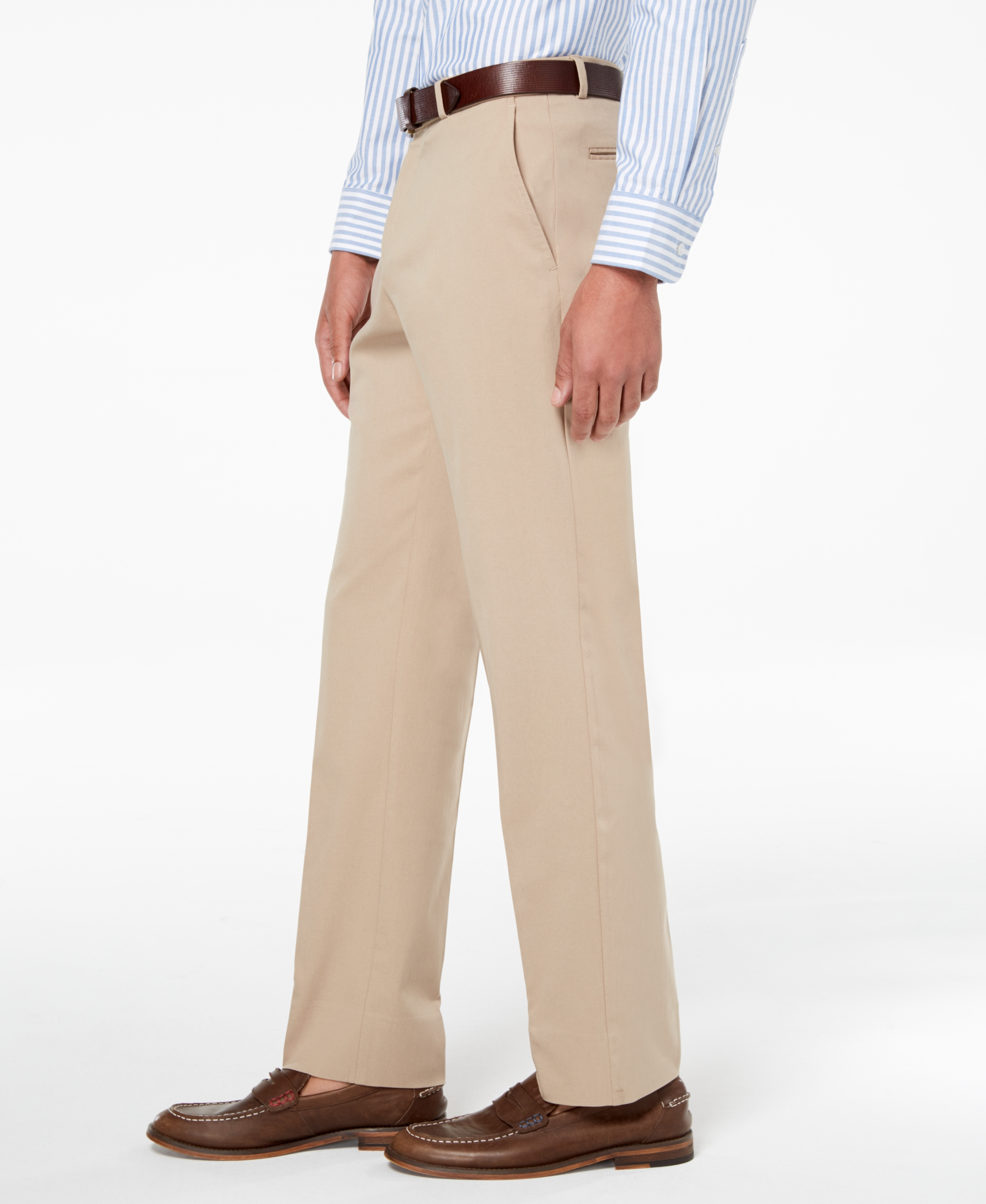 Tommy Hilfiger Men's Modern-Fit TH Flex Stretch Solid Performance Pants - Tan