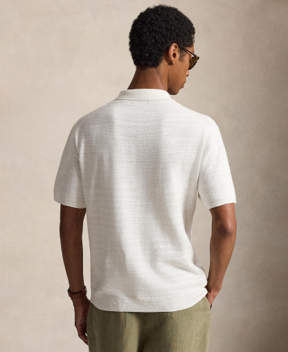 Polo Ralph Lauren Men's Cotton-Linen Cardigan Shirt - Deckwash White