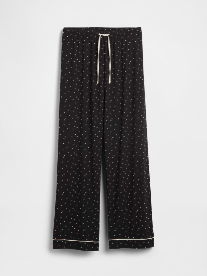 SoftMade Modal PJ Pants - Black & white stars