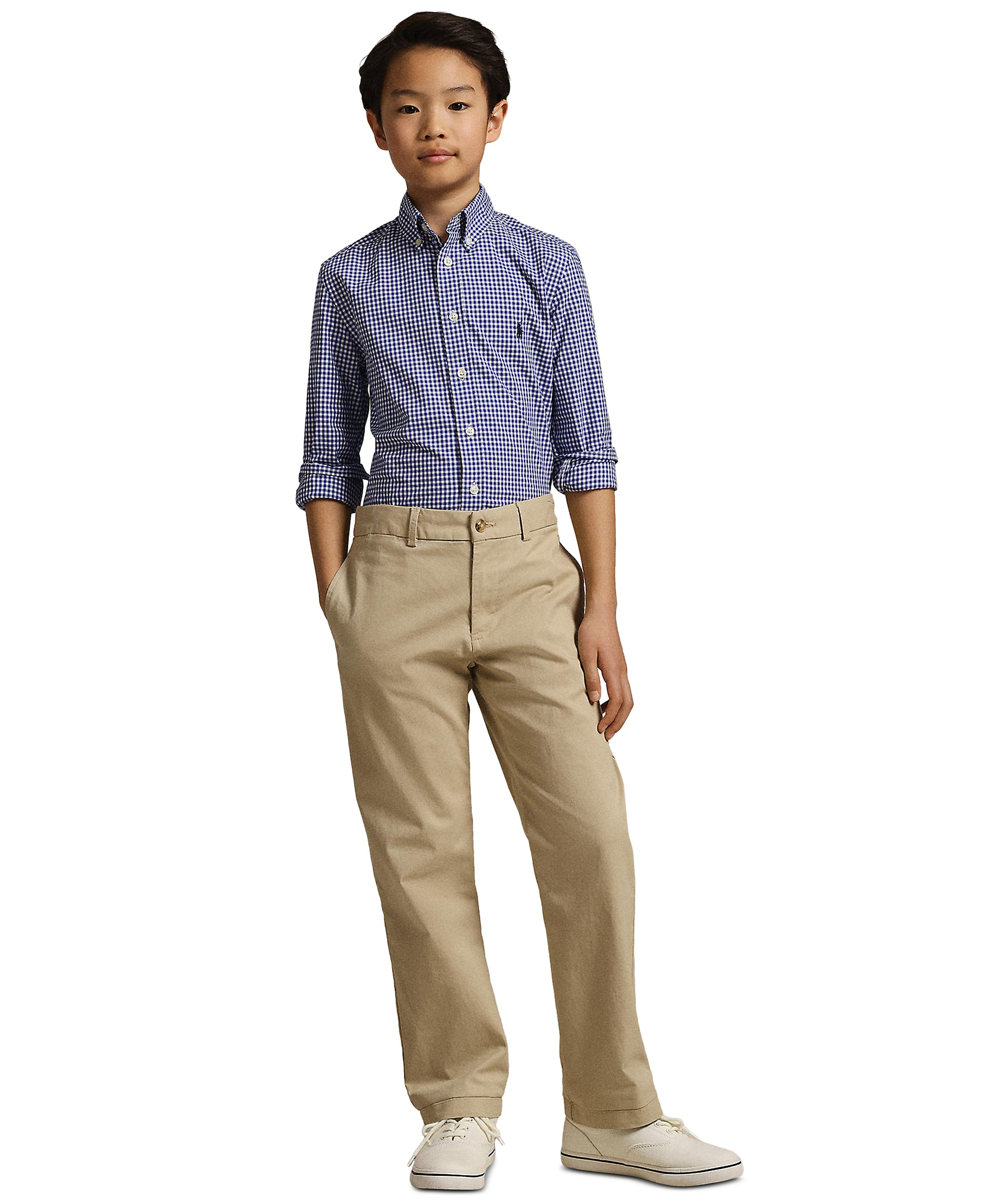 Polo Ralph Lauren Big Boys Gingham Cotton Poplin Shirt - Blue Multi